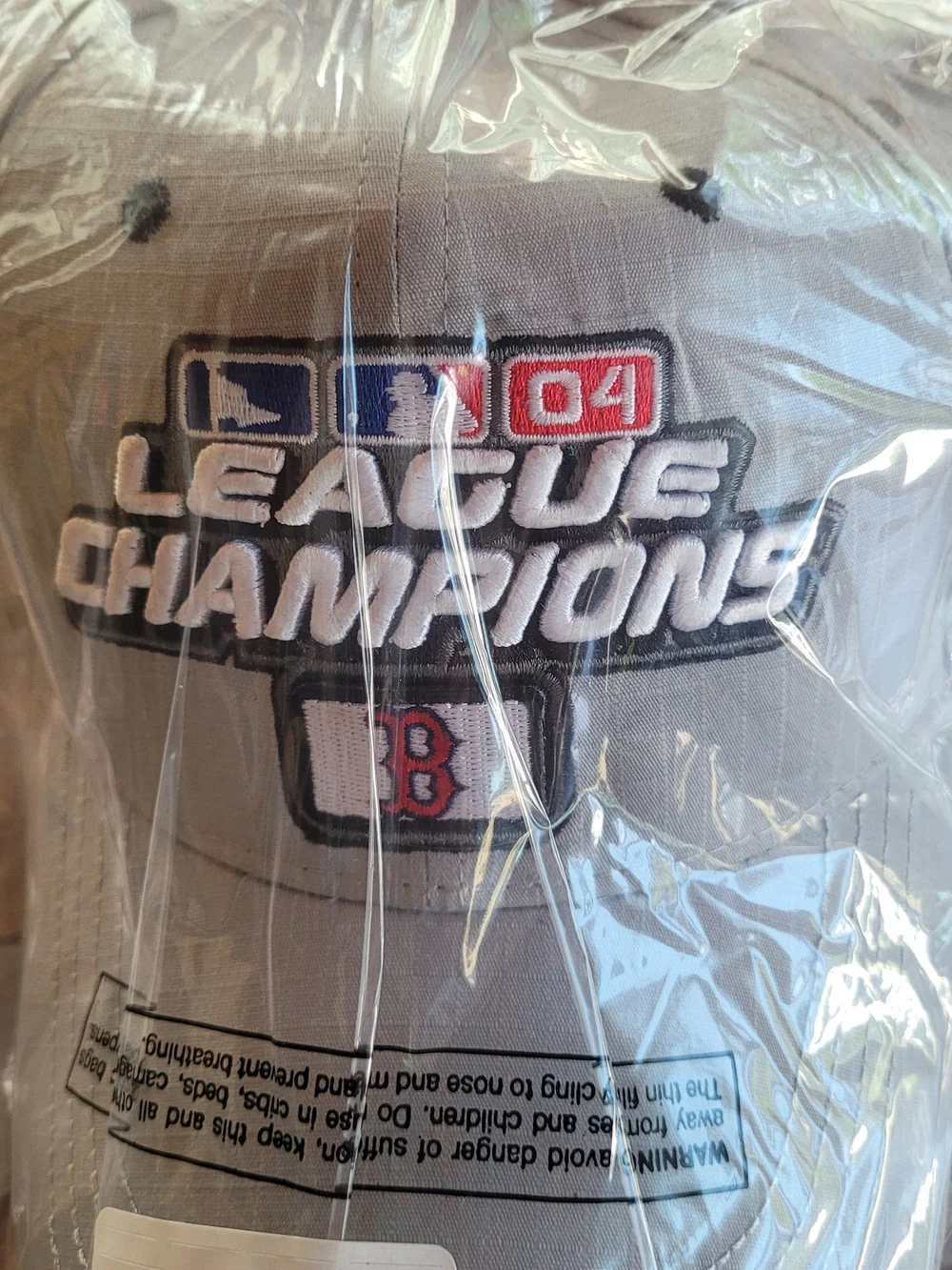 Boston Red Sox League Champions 2004 Gray Cap